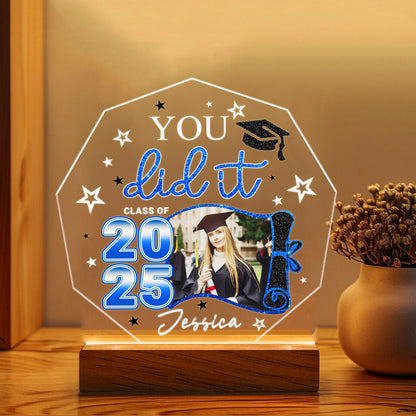 Graduation Night Light Gift – A Customizable Keepsake to Commemorate Hard Work, Dreams & New Beginnings (GNL-16)
