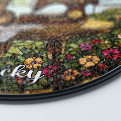 Personalized Stained Glass Suncatcher with Custom Cat Portrait – A Unique and Beautiful Decoration for Cat Lovers (Sun-13)