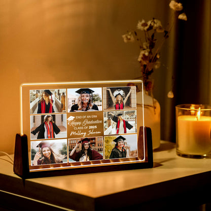 Graduation Night Light with 8-Photo Collage – Personalized Friendship Gift to Celebrate the Class of 2025 Memories (GNL-22)