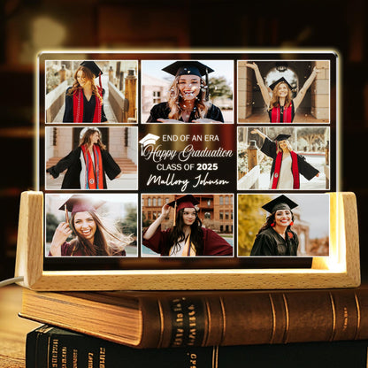 Graduation Night Light with 8-Photo Collage – Personalized Friendship Gift to Celebrate the Class of 2025 Memories (GNL-22)