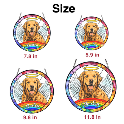 Personalized Glass Suncatcher for Dog Lovers – Memorial Art Featuring Your Pet’s Face to Brighten Your Space with Memories (Sun-49)