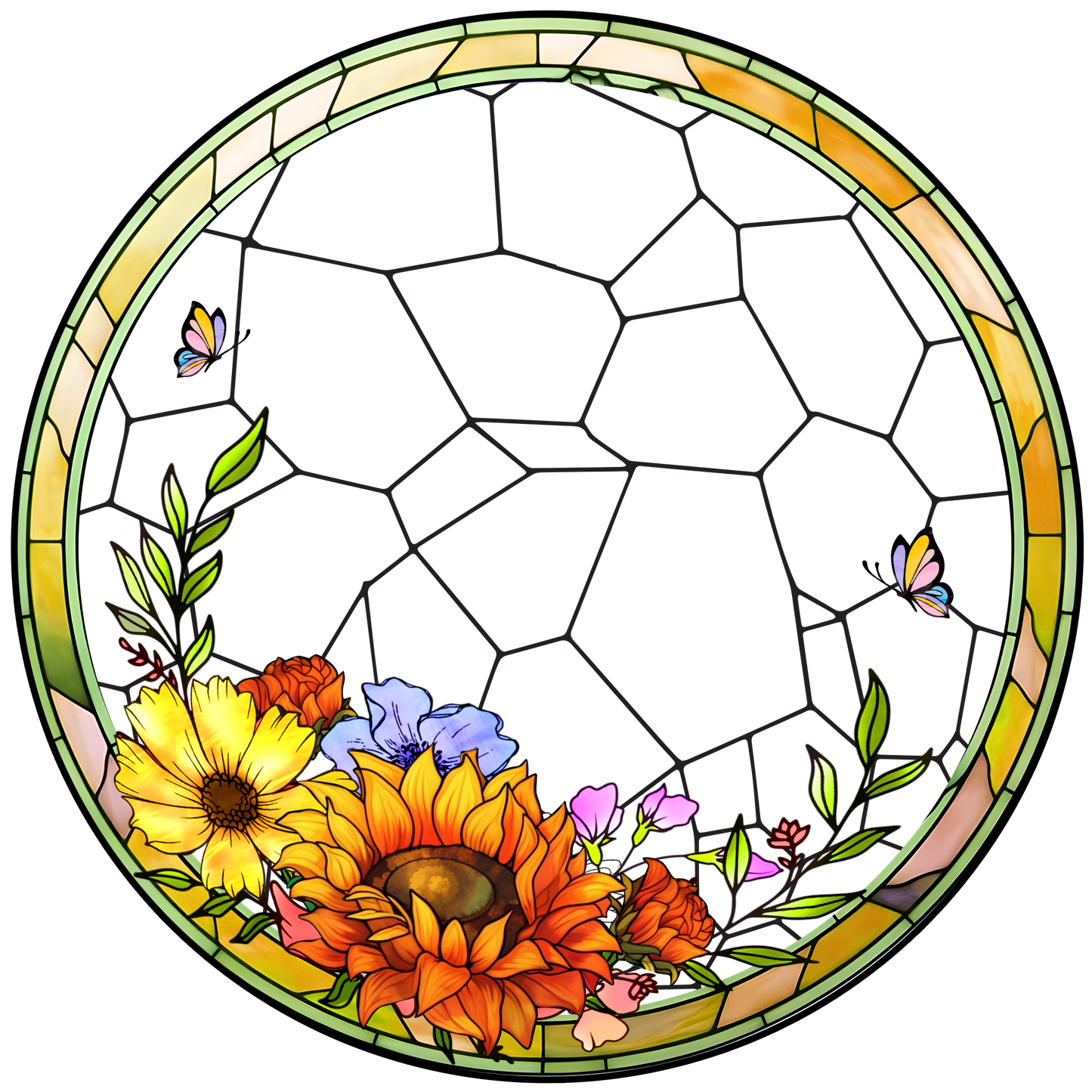 Personalized Mother And Child Portrait Faux - Personalized Stained Glass Suncatcher for Windows (Sun-04)