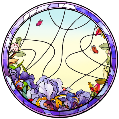 Personalized Mother & Daughter Love Stained Glass Ornament (Sun-02)