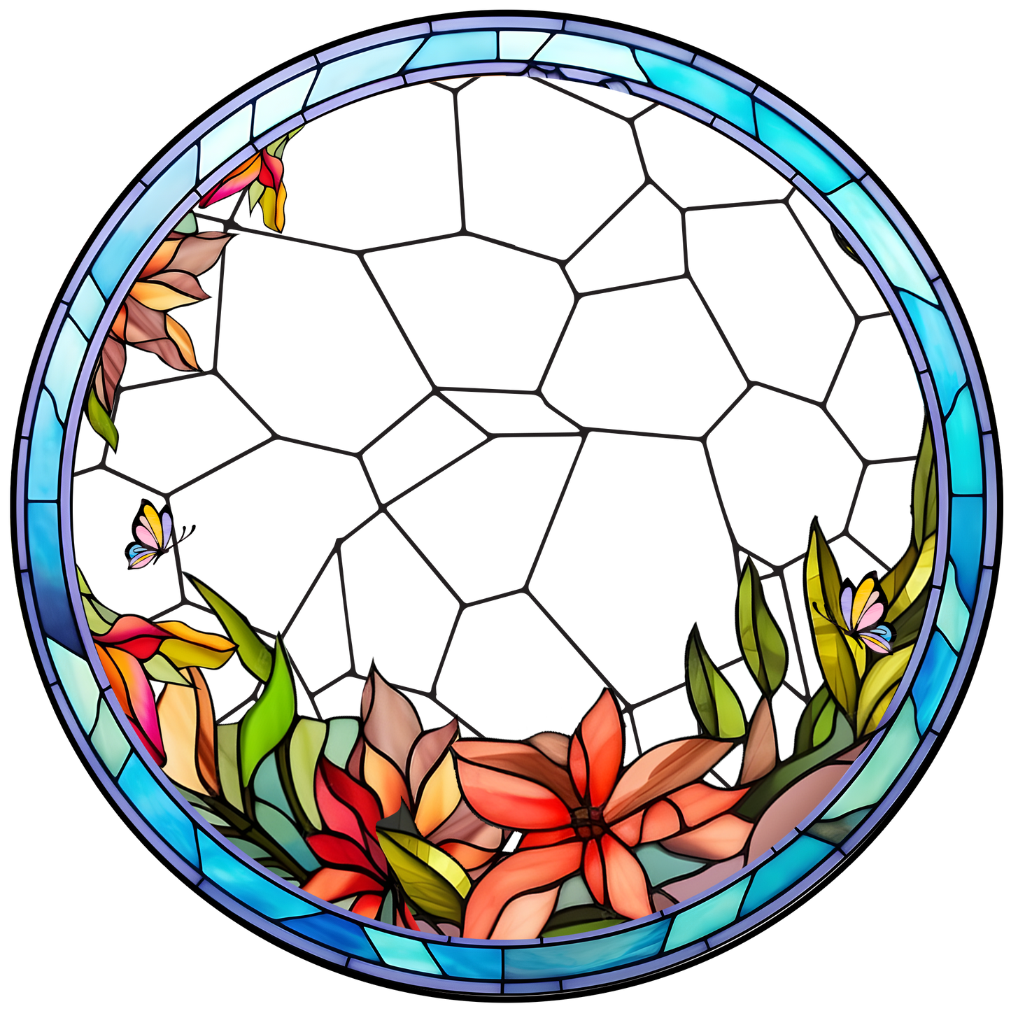 Personalized Mother And Child Portrait Faux - Personalized Stained Glass Suncatcher for Windows (Sun-04)