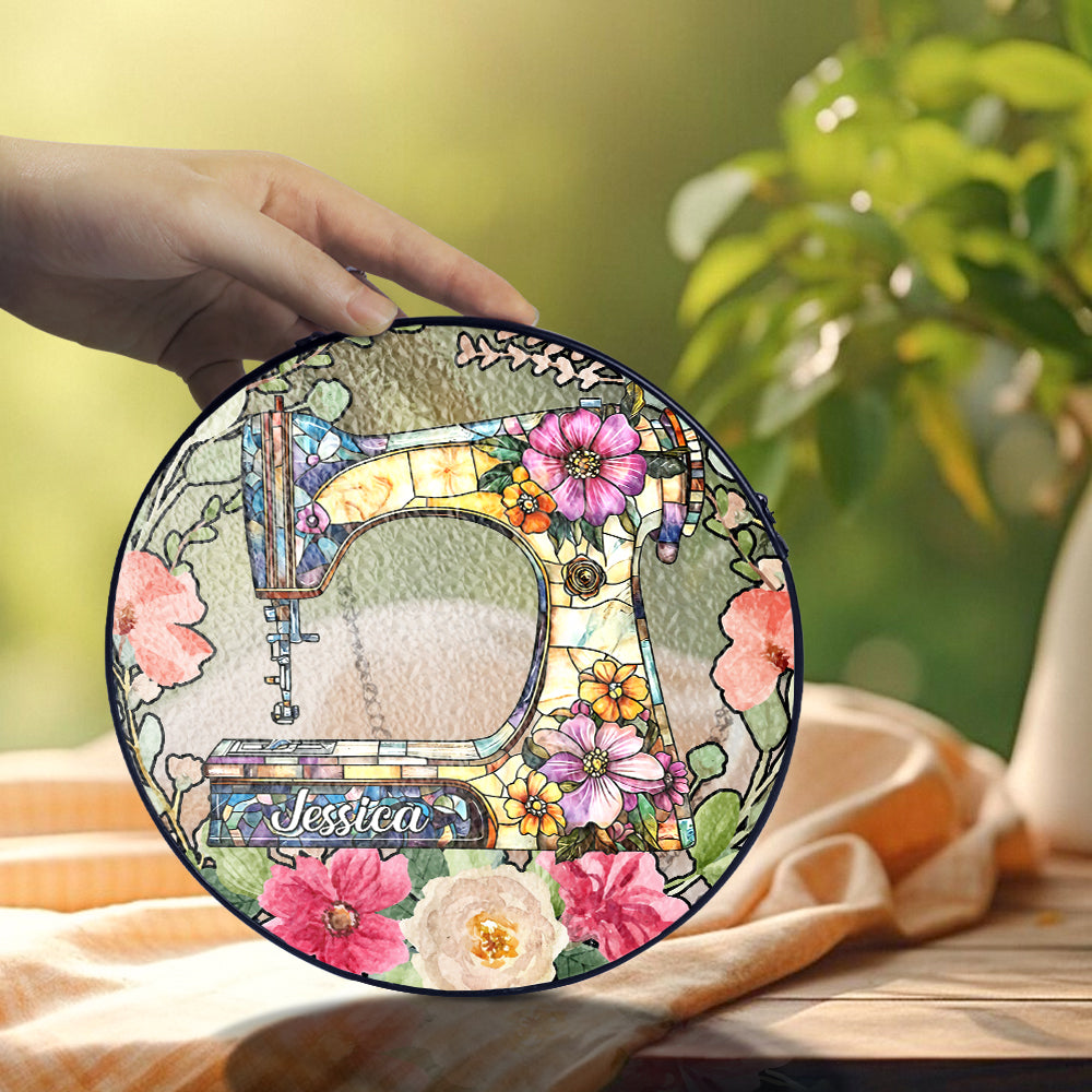 Sewing Machine Suncatcher Acrylic Window Hanging, Sewing Room Decor, Sewing Machine Keepsake, Gift for Sewing Lovers (Sun-61)