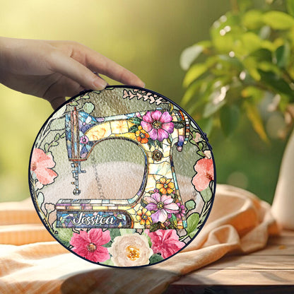 Sewing Machine Suncatcher Acrylic Window Hanging, Sewing Room Decor, Sewing Machine Keepsake, Gift for Sewing Lovers (Sun-61)