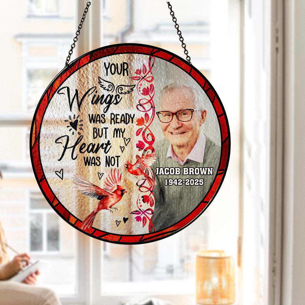 Custom Glass Suncatcher Ornament – A Beautiful Remembrance Gift to Celebrate the Life of Someone You Miss Every Day (Sun-66)