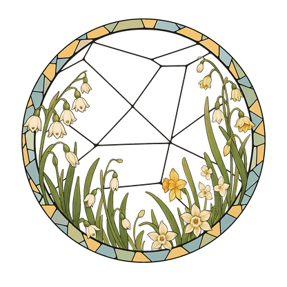 Custom Pet Glass Suncatcher – Personalized Dog Portrait with Yellow Lilies and Daisies – Stained Glass Style Window Hanging Gift (Sun-104)