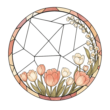 Custom Pet Glass Suncatcher – Personalized Dog Portrait with Yellow Lilies and Daisies – Stained Glass Style Window Hanging Gift (Sun-104)