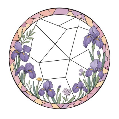 Custom Pet Glass Suncatcher – Personalized Dog Portrait with Yellow Lilies and Daisies – Stained Glass Style Window Hanging Gift (Sun-104)