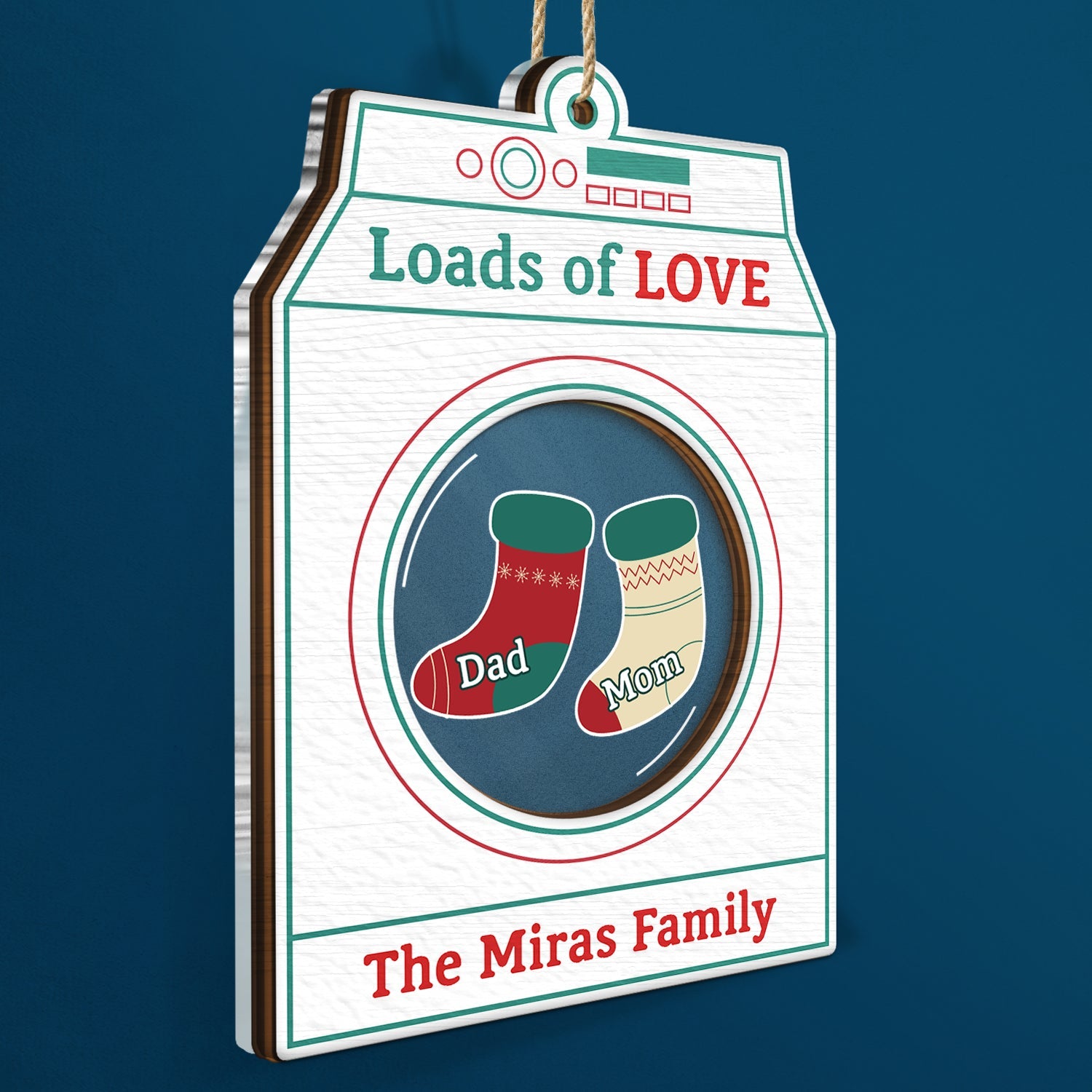 Loads Of Love - Christmas Gift For Couples And Family - Personalized 2-Layered Mix Ornament