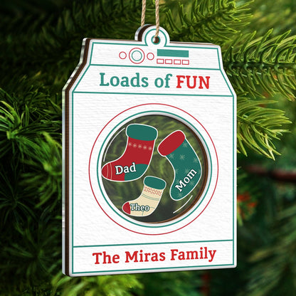 Loads Of Love - Christmas Gift For Couples And Family - Personalized 2-Layered Mix Ornament