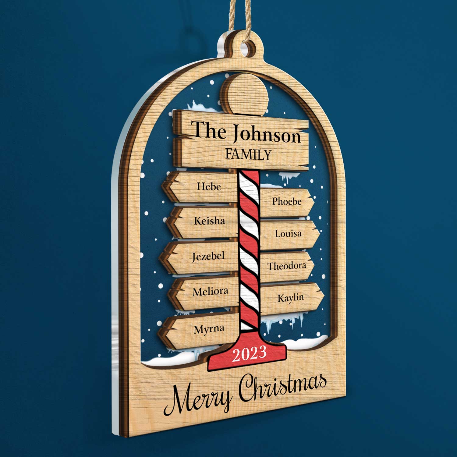 North Pole Family - Christmas Gift For Family - Personalized 2-Layered Mix Ornament