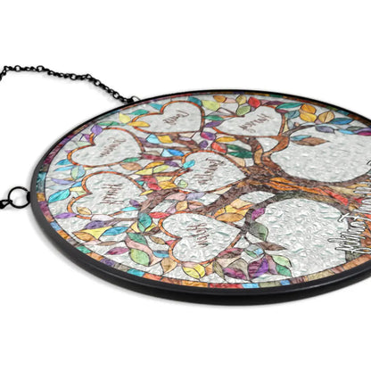 Personalized Tree of Life Glass Suncatcher - Family Unbreakable Bond Design (Sun-19)