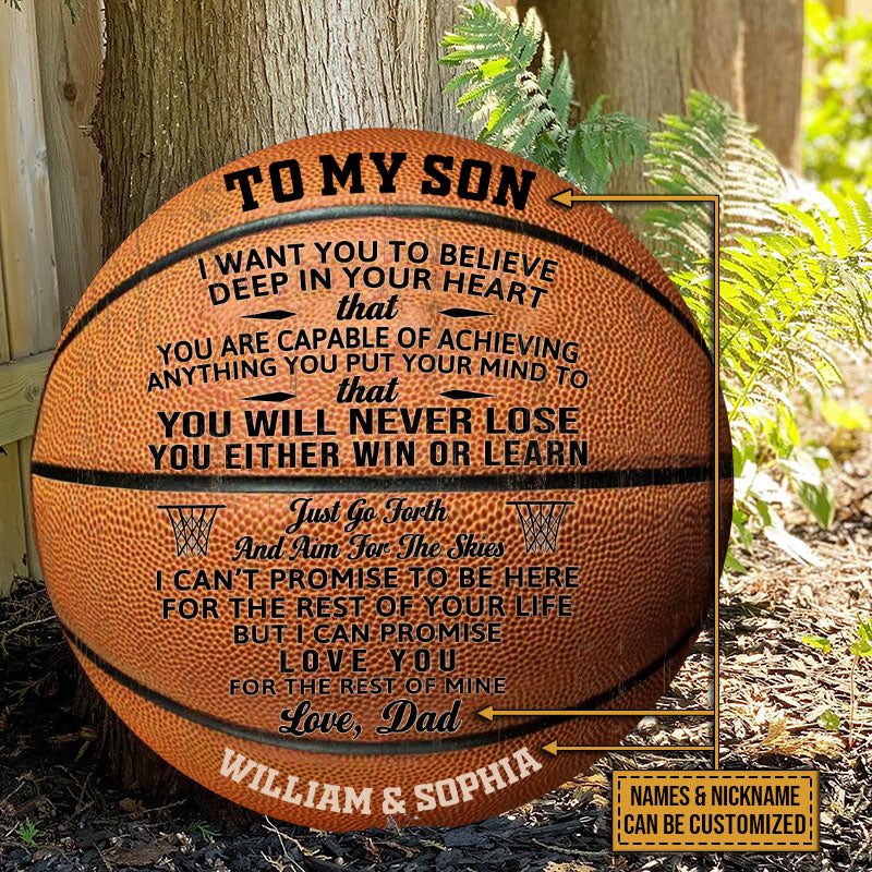 Personalized Basketball Parent And Child You Will Never Lose Customized Wood Circle Sign