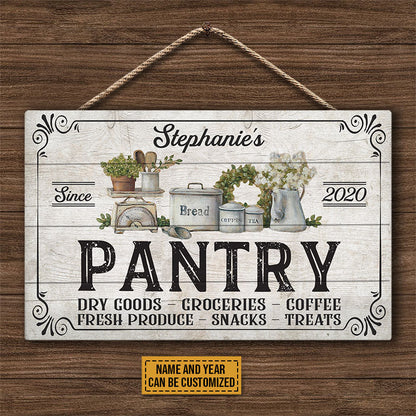 Pantry Fresh Produce Custom Wood Rectangle Sign, Pantry Sign, Farmhouse, Kitchen, Home Decor