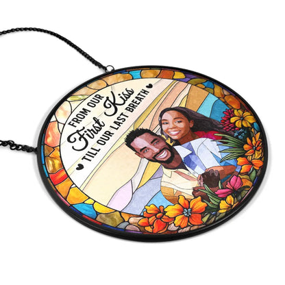 Personalized Custom Stained Glass Suncatcher – You & Me, Always Together – Handcrafted Window Hanging Decoration for Meaningful Gifts (Sun-16)