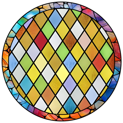 Personalized Pet Ornament – Custom Stained Glass Suncatcher (Sun-06)