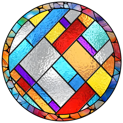 Personalized Pet Ornament – Custom Stained Glass Suncatcher (Sun-06)