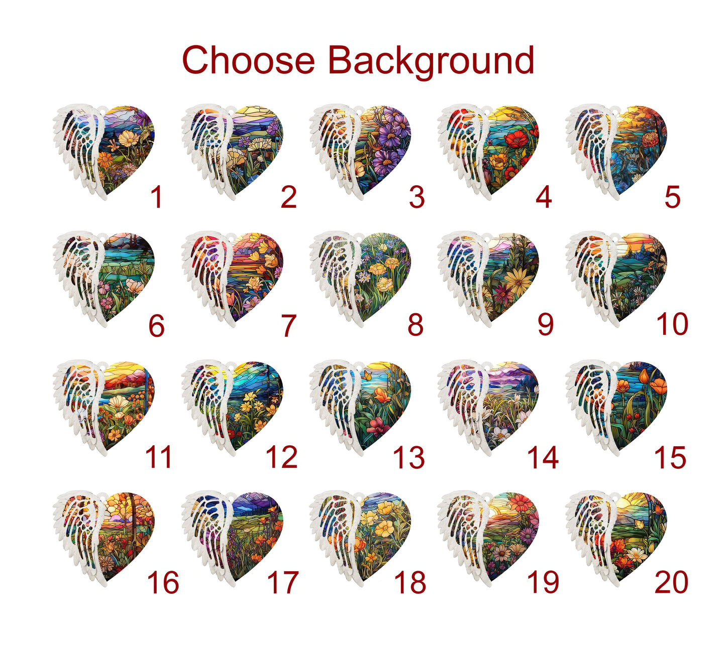 Custom Photo Glass Suncatcher with Angel Wings – A Beautiful Window Hanging to Remember a Loved One Taken Too Soon (H-Sun-18)