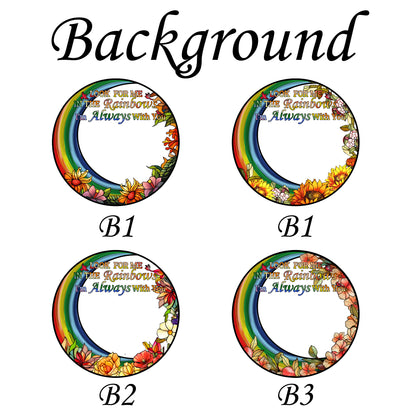 Personalized Rainbow Bridge Pet Memorial Glass Suncatcher – Custom Photo Keepsake for Loss of Dog or Cat (Sun-93)