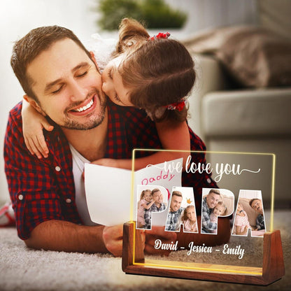 Personalized Dad Night Light, Custom Dad Photo Gift, Father's Day Gift, Gifts for Dad, Best Dad Ever Gifts, Gifts For Husband (DNL-40)