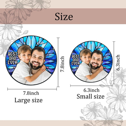 Personalized Dad Portrait Stained Glass Suncatcher Window Hangings, Father's Day Gifts, Grandpa Gifts, New Dad Gifts 2025, Gifts for Husband (Sun-151)