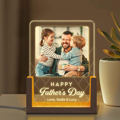 Personalized Dad  Night Light, Best Dad Gift From Kid, LED Light Gift for Dad, Bedroom Night Light,Gift For Husband (DNL-33)