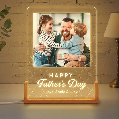 Personalized Dad  Night Light, Best Dad Gift From Kid, LED Light Gift for Dad, Bedroom Night Light,Gift For Husband (DNL-33)