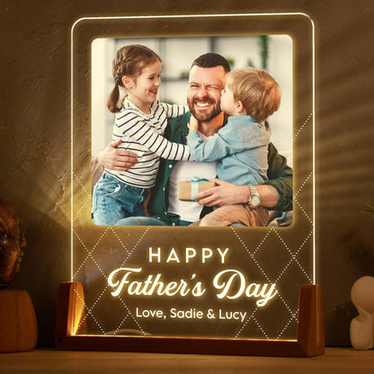 Personalized Dad  Night Light, Best Dad Gift From Kid, LED Light Gift for Dad, Bedroom Night Light,Gift For Husband (DNL-33)
