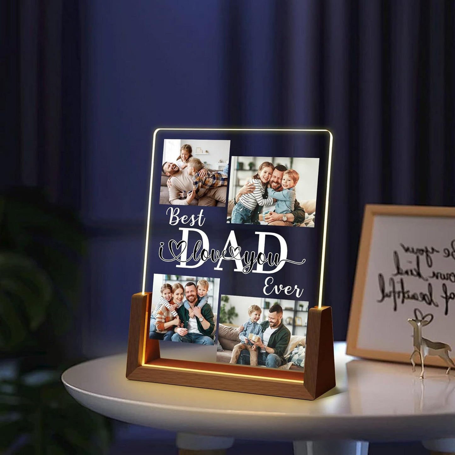 Personalized Dad Night Light, The Best Dad Light Night, Dad With Kids Names, Gift for Dad, Personalized Night Light, Bedroom Night Light (DNL-46)