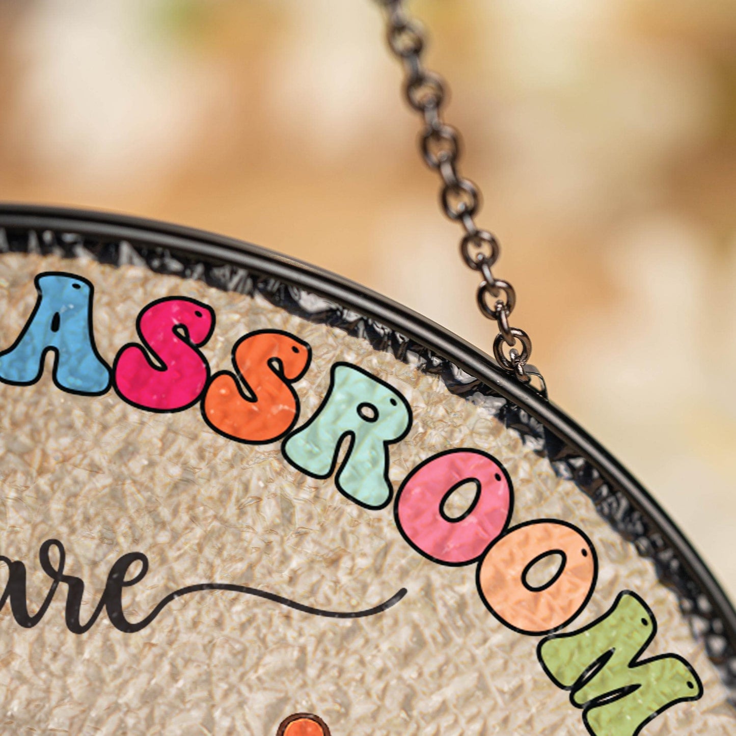 Custom Teacher Stained Glass Suncatcher, Back To School, Teacher Appreciation Gift From Student, Teacher Gift, Classroom Decor Windown Hanging (Sun-116)