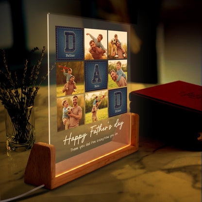 Personalized Dad Night Light, Father's day Gift for Daddy, Grandpa Gift, Gift for Dad, Gift for Husband (DNL-30)
