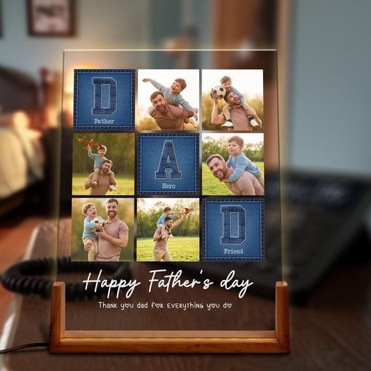 Personalized Dad Night Light, Father's day Gift for Daddy, Grandpa Gift, Gift for Dad, Gift for Husband (DNL-30)