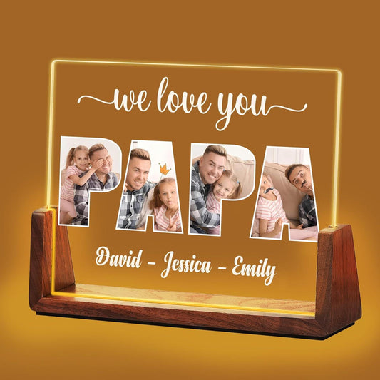Personalized Dad Night Light, Custom Dad Photo Gift, Father's Day Gift, Gifts for Dad, Best Dad Ever Gifts, Gifts For Husband (DNL-40)