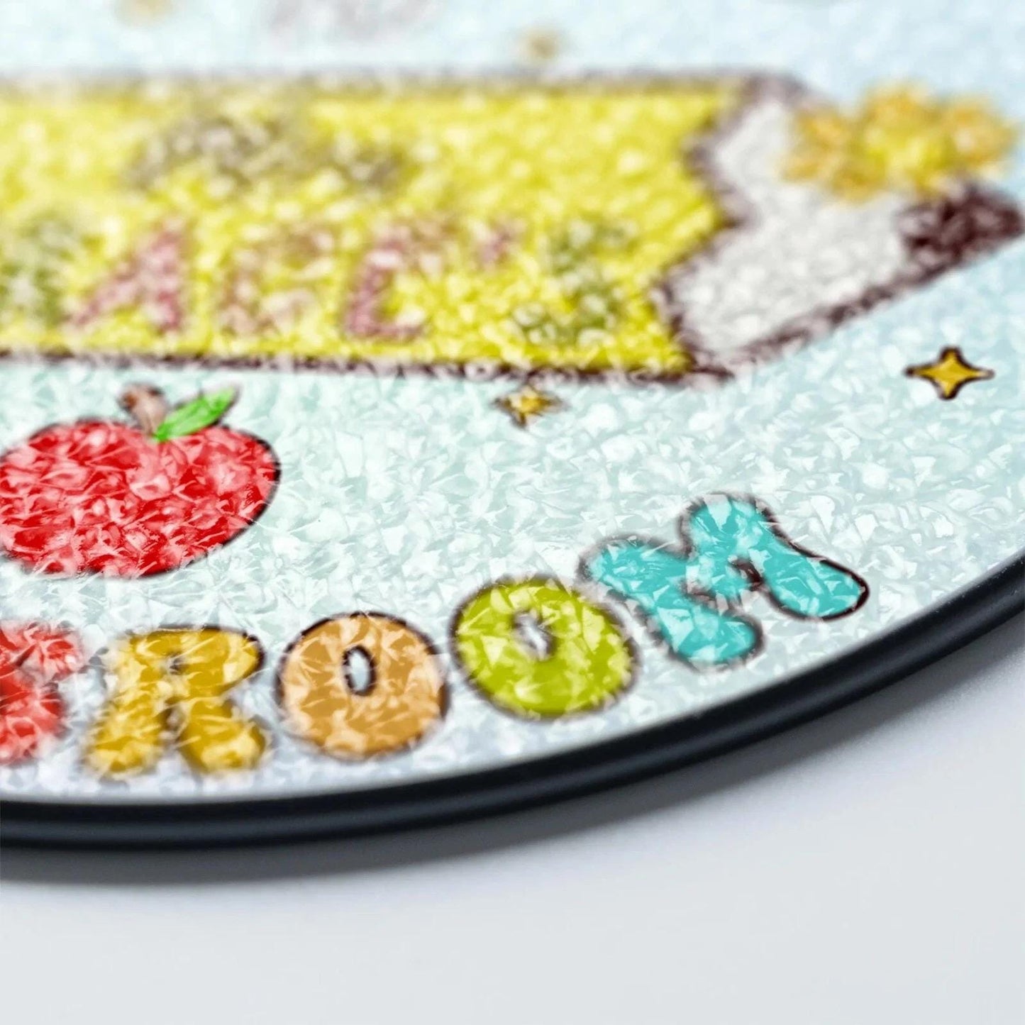 Personalized Teacher Stained Glass Suncatcher, Custom Name Sign Rainbow Pencil Bright, Classroom Decor, Back To School, Gift For Her (Sun-160)