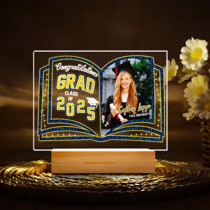 Graduation Night Light - Customizable Photo Lamp, A Unique Personalized Keepsake for the Graduate's Special Moment (GNL-03)