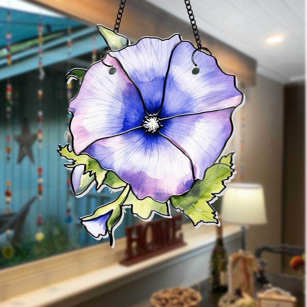 Handcrafted Acrylic Hanging Suncatcher – 12 Birth Flowers to Match Each Month, Ideal Mother's Day or Birthday Gift (H-Sun-03)