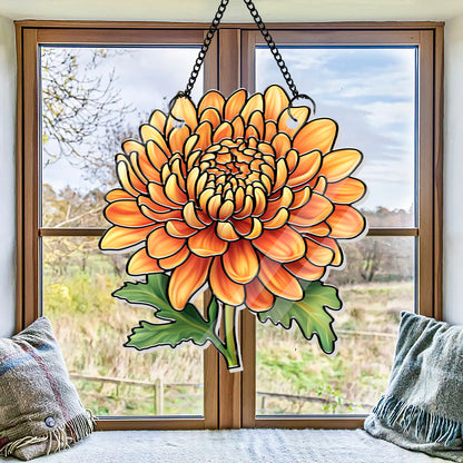 Handcrafted Acrylic Hanging Suncatcher – 12 Birth Flowers to Match Each Month, Ideal Mother's Day or Birthday Gift (H-Sun-03)
