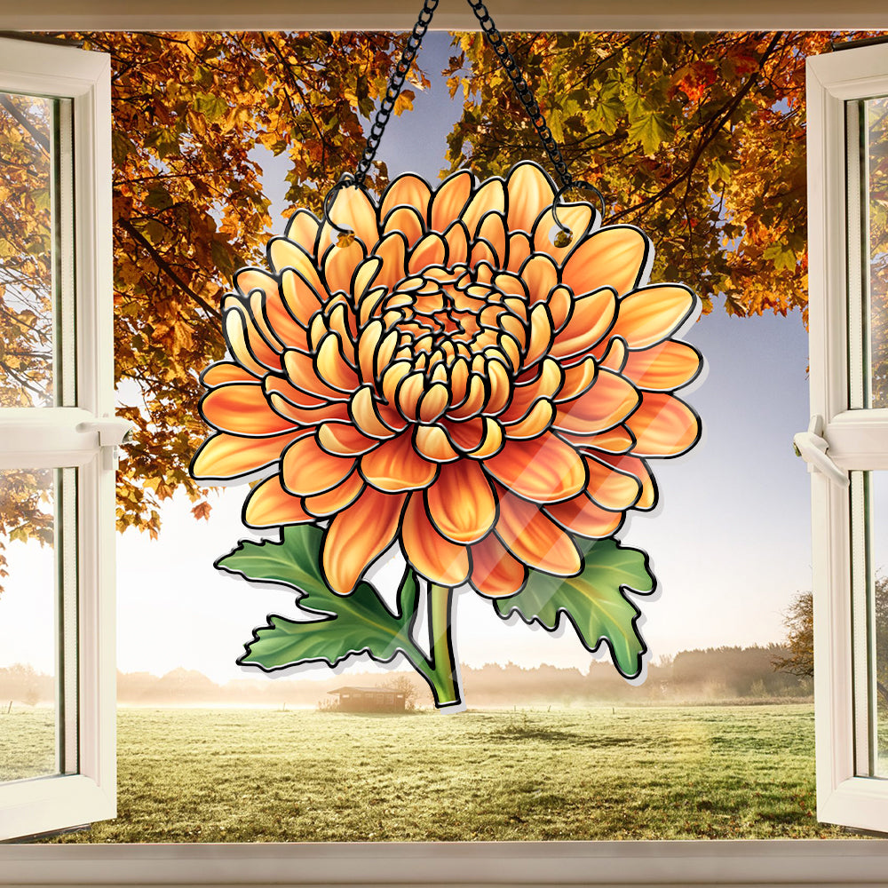 Handcrafted Acrylic Hanging Suncatcher – 12 Birth Flowers to Match Each Month, Ideal Mother's Day or Birthday Gift (H-Sun-03)