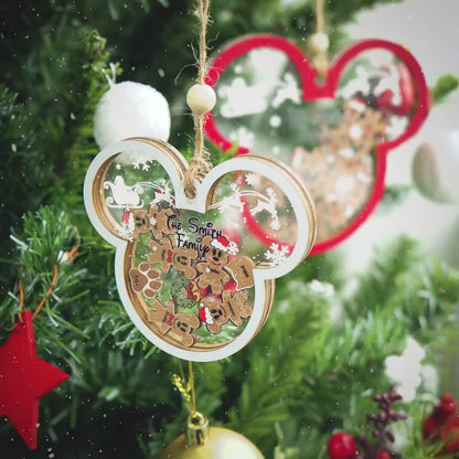 Personalized Gingerbread Family Ornament 2024, 4D Customized Cookie Ornament Gift, Custom Family Christmas Ornament