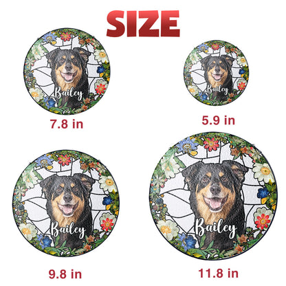 Custom Dog Memorial Glass Suncatcher for Pet Loss (Sun-11)