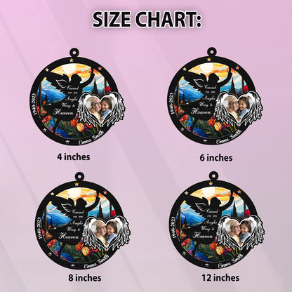 Personalized Angel Memorial Hanging Suncatcher, Custom Photo Ornament for Loss of Loved One, In Loving Memory Gift, Remembrance Keepsake, Sympathy Gift for Family (H-Sun-25)