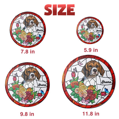 Beautifully Personalized Handcrafted Engraved Glass Suncatcher with Custom Pet Design (Sun-12)
